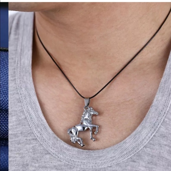 Stainless Steel Horse Animal Chain men’s Necklace - Picture 2 of 5